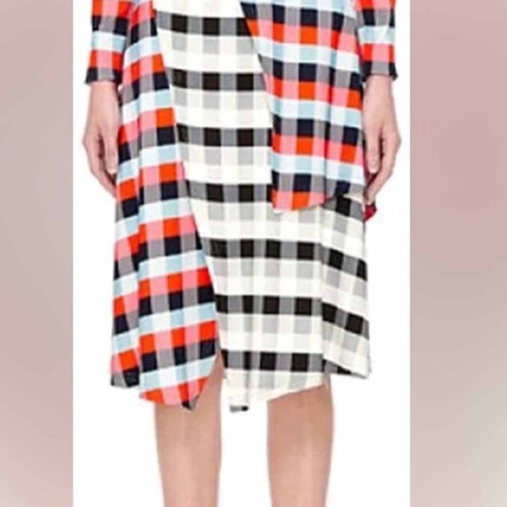 Tanya Taylor Skirt Gorgeous Checked Skirt Asymmetricsl size 6 EUC - Picture 4 of 7